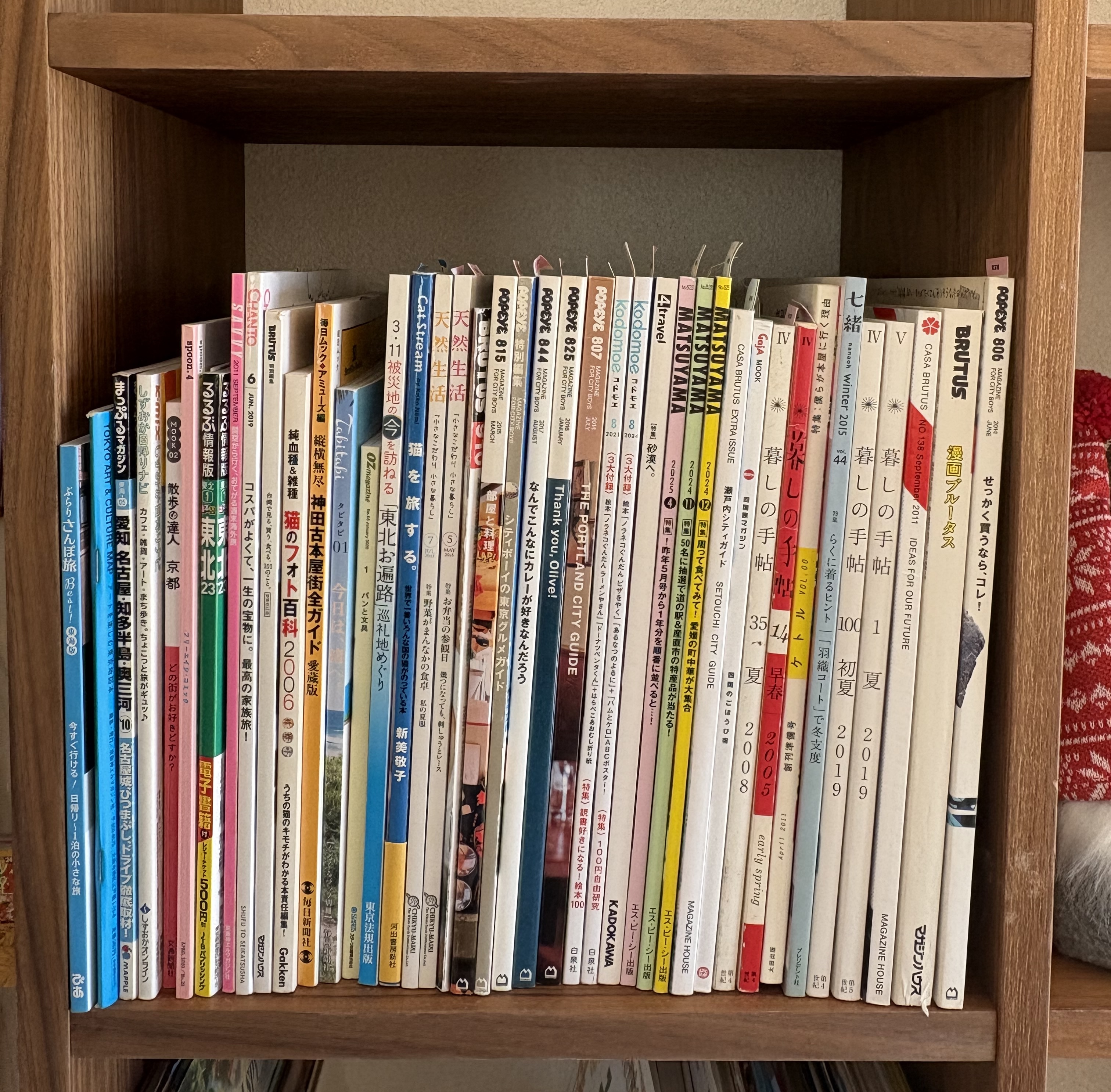 雑誌を並べた様子